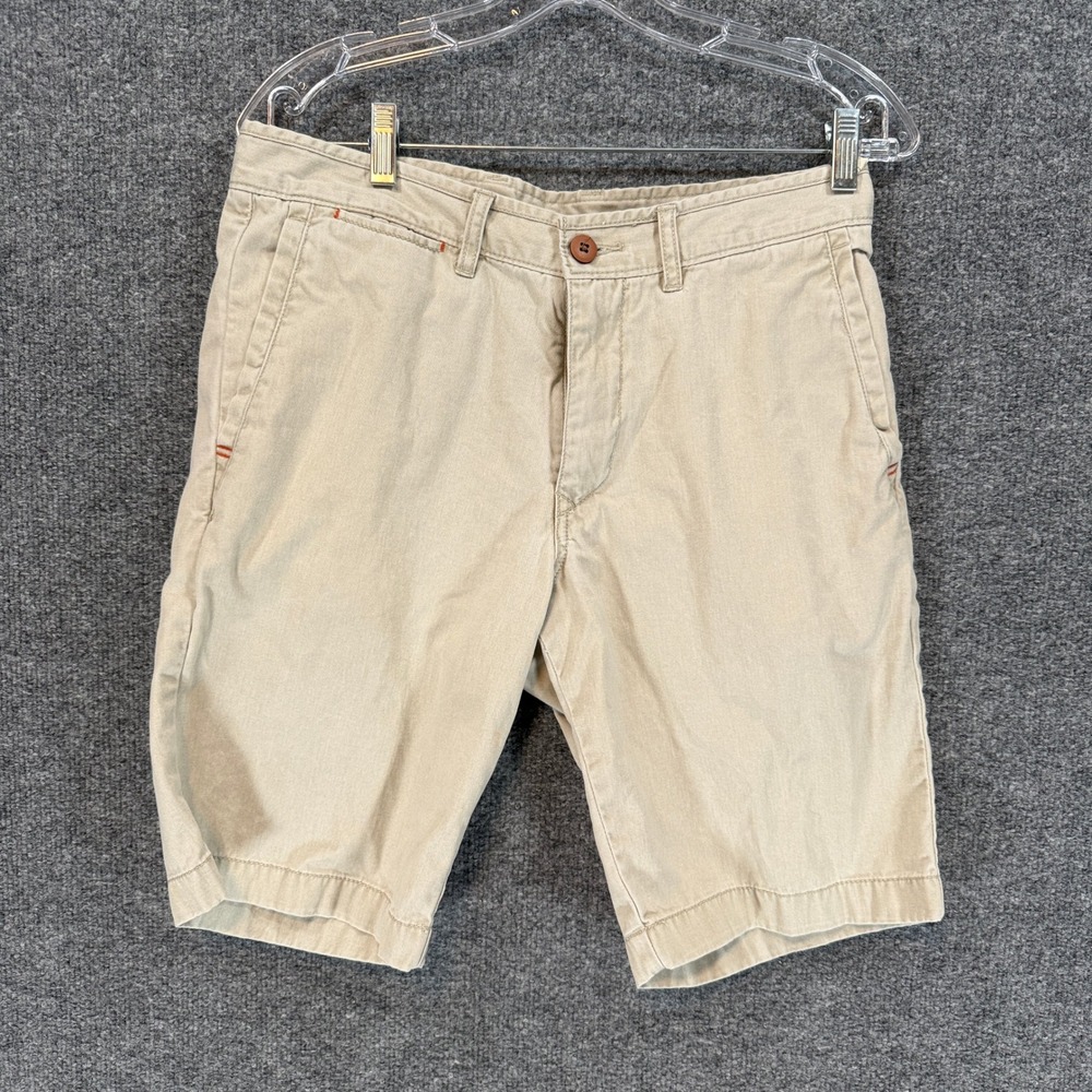 Tommy Bahama Relax Shorts Mens 30 Beige Cotton Chino Flat Front Casual Khaki